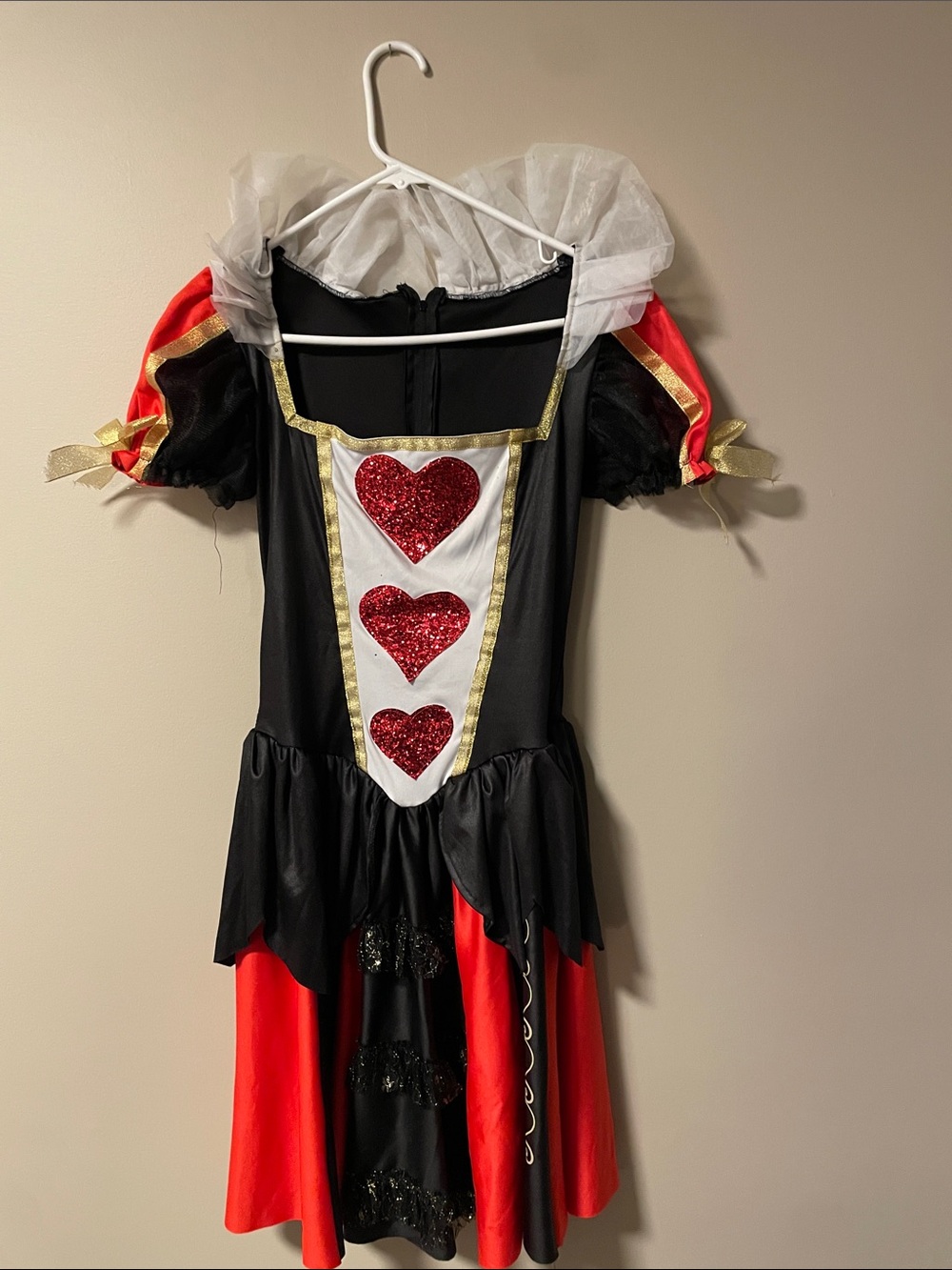 Women's Red and Black Queen of Hearts Dress